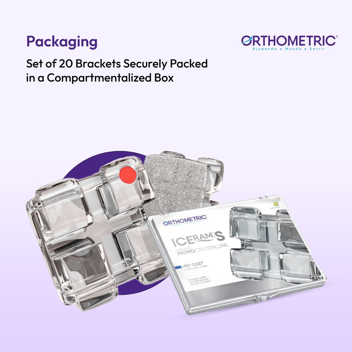 OrthoMetric Iceram-S Monocrystalline Ceramic Bracket MBT 022 - (10.91.2000)