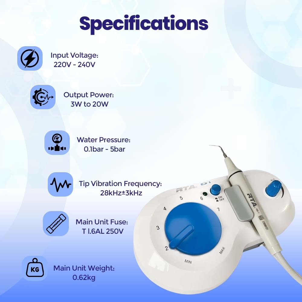 Woodpecker RTA D1 Ultrasonic Scaler Blue