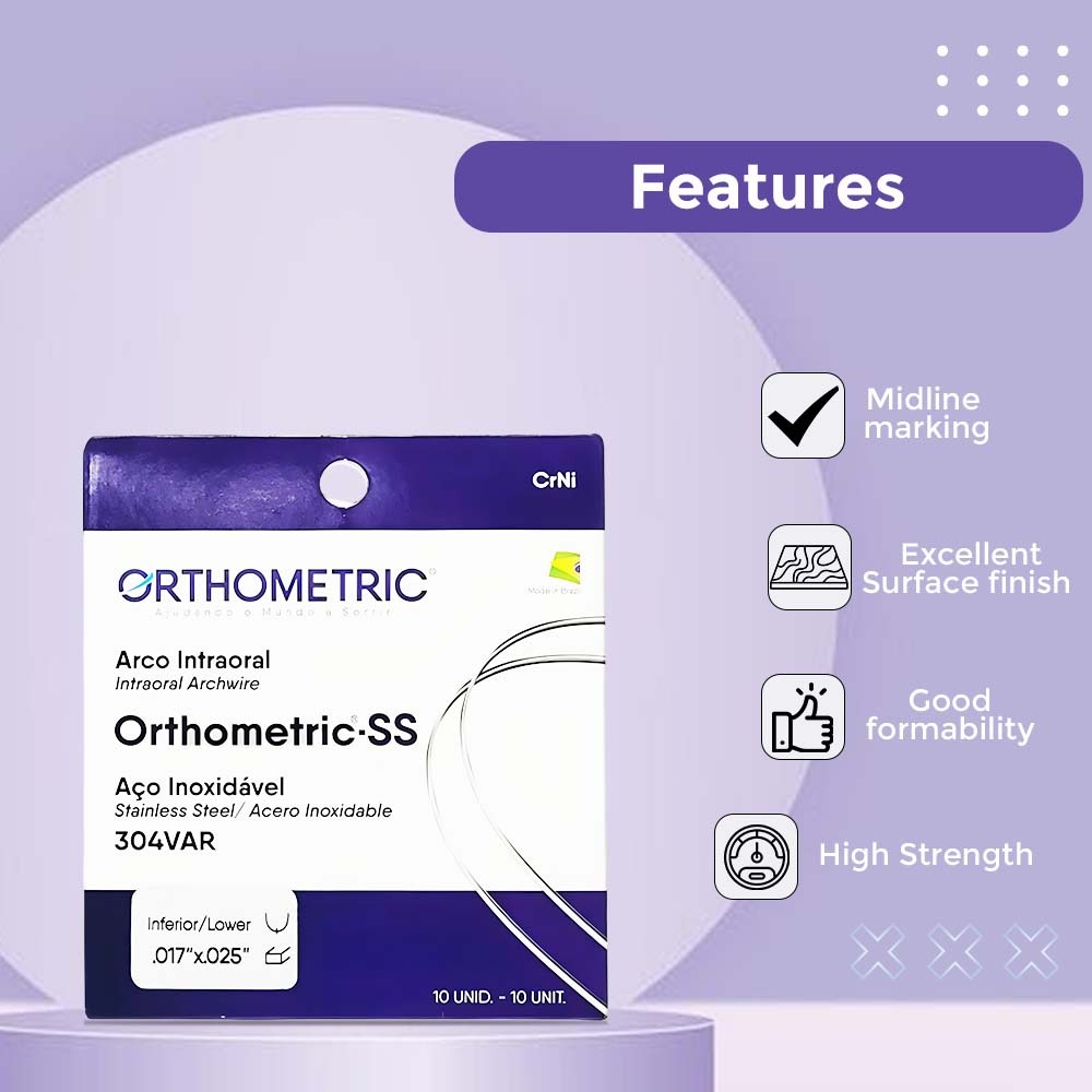 OrthoMetric SS Archwires - Rectangular (10/Pk)