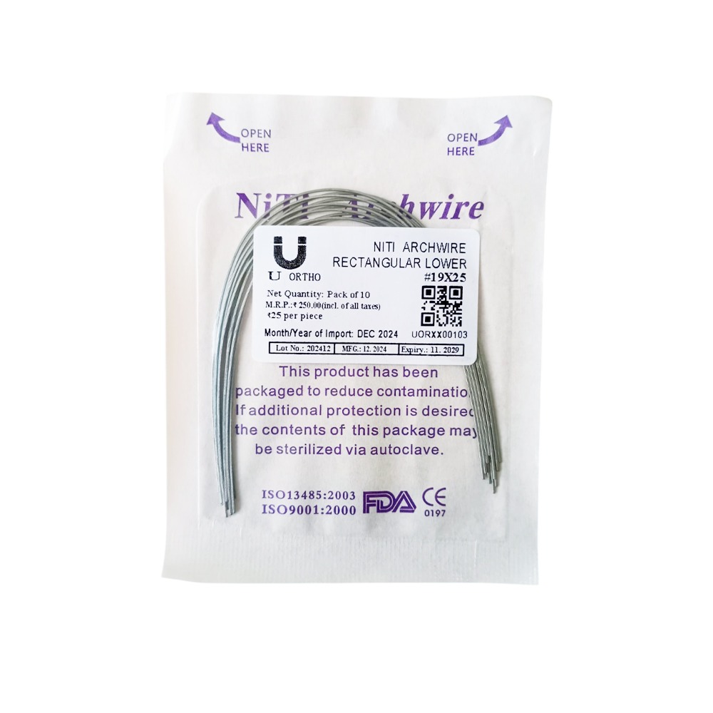 U Ortho NiTi Archwire - Rectangular (pack of 10)