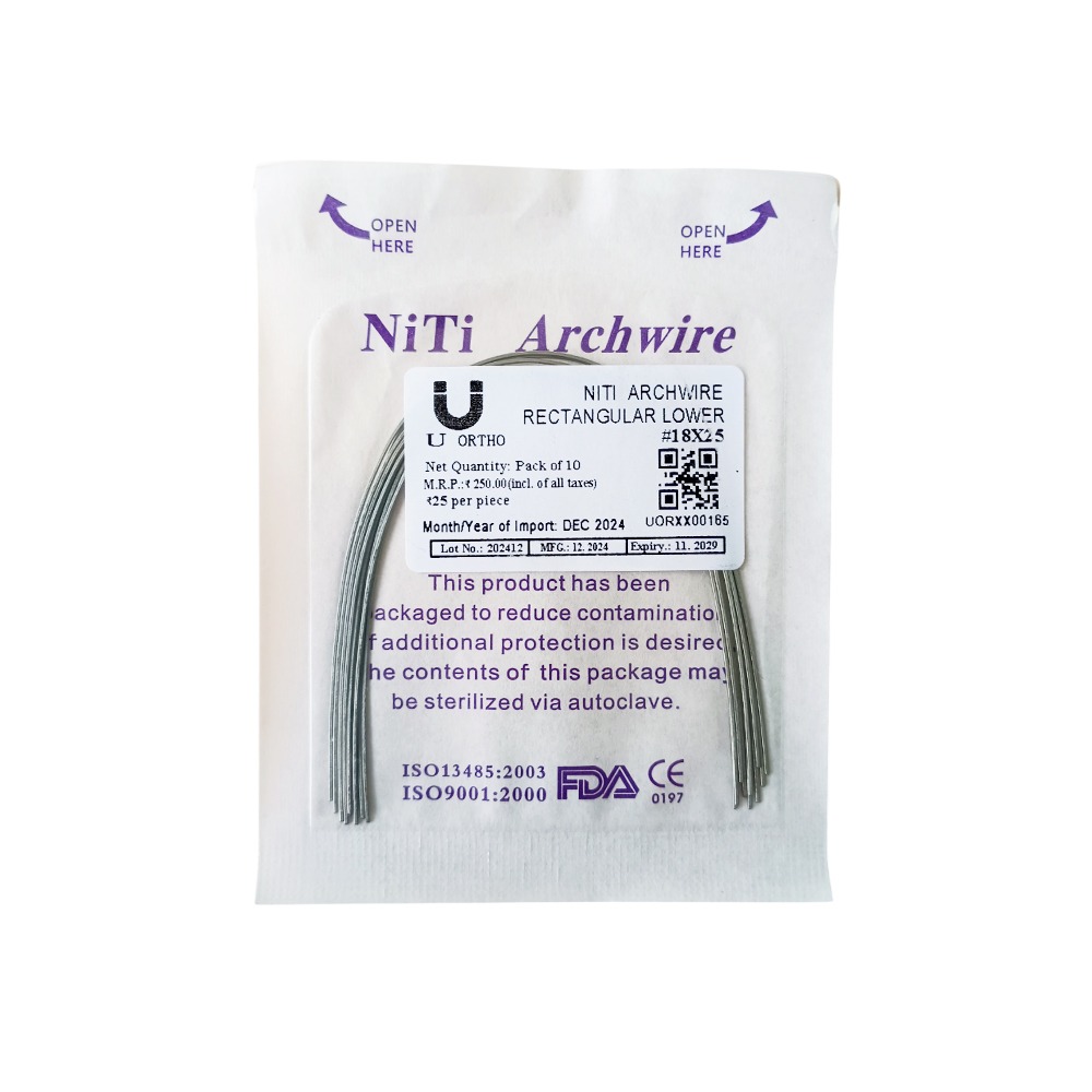 U Ortho NiTi Archwire - Rectangular (pack of 10)