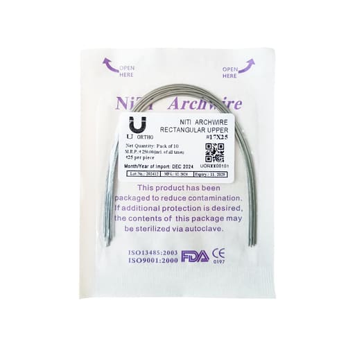 U Ortho NiTi Archwire - Rectangular (pack of 10)