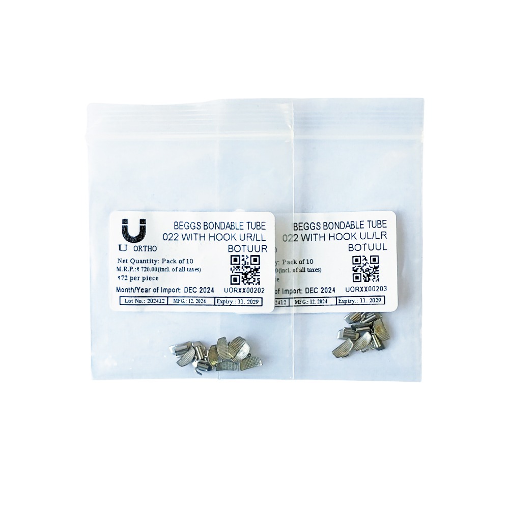U Ortho Beggs Bondable Tube 022 With Hook 10/pk