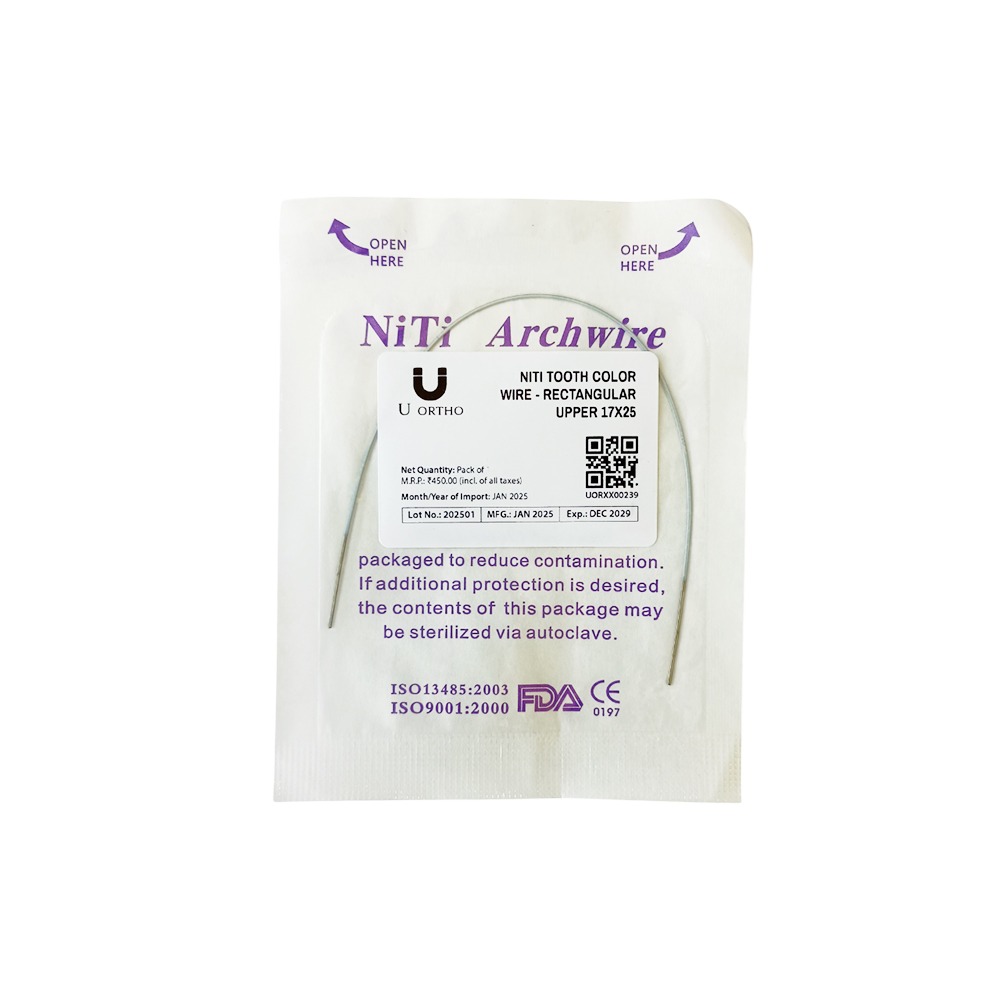 U ortho Niti Tooth color wire-Rectangular Upper 17x25 (Pack of 1)
