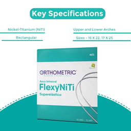 OrthoMetric Flexy NiTi Super Elastic Archwires - Rectangular (10/Pk) - 6