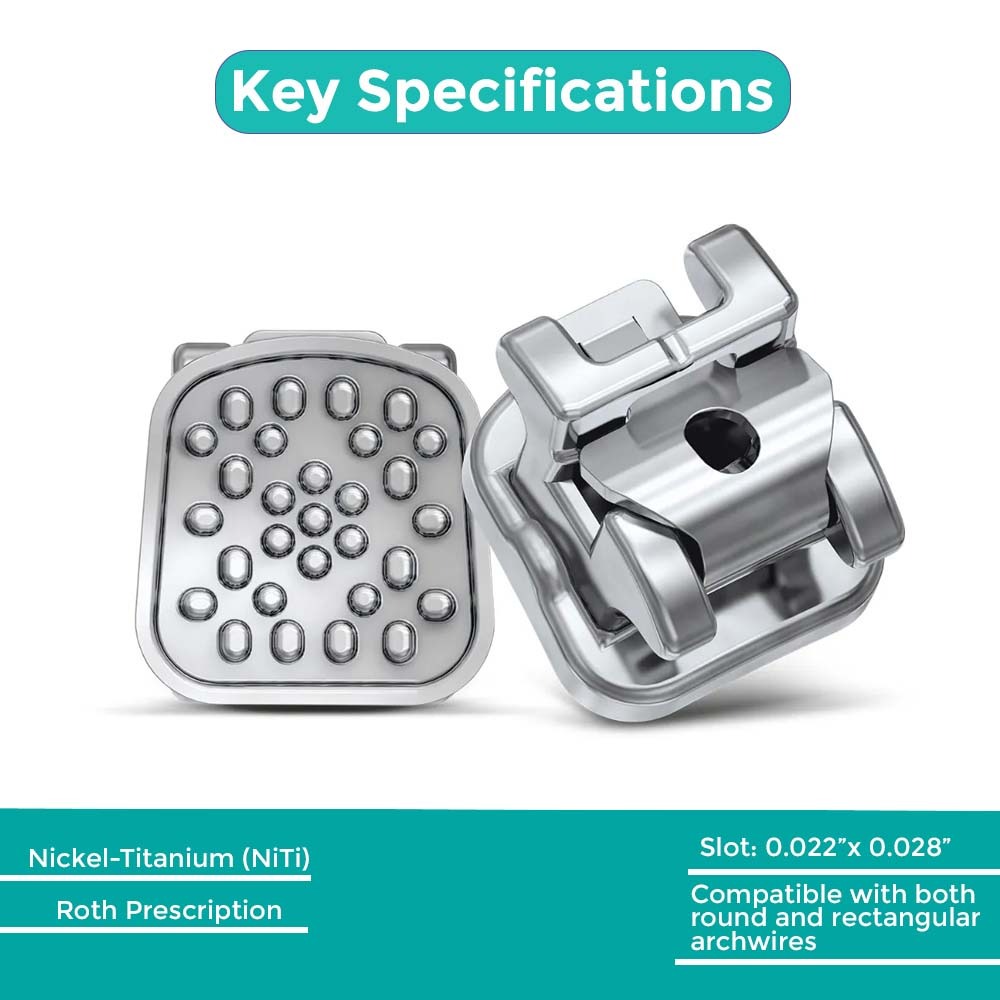 OrthoMetric U Clip Self Ligating Bracket Kit Roth 022 - (10.45.2304)