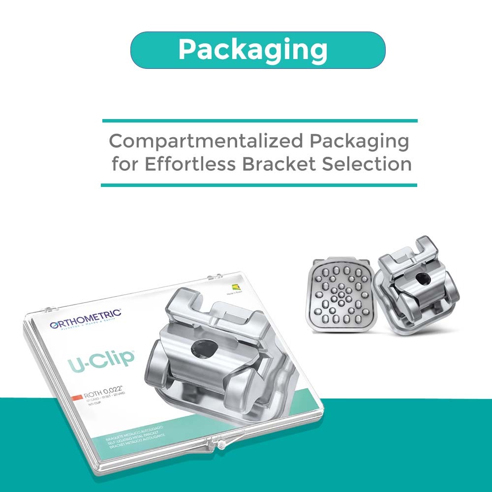 OrthoMetric U Clip Self Ligating Bracket Kit Roth 022 - (10.45.2304)