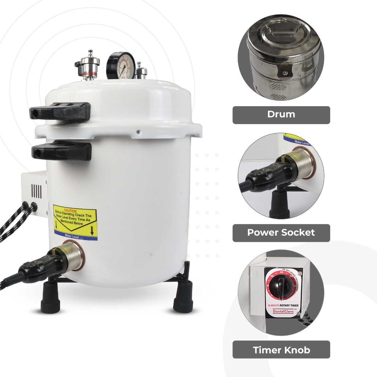 Dentis Insta-Clave Autoclave with Timer And Drum - 14L 