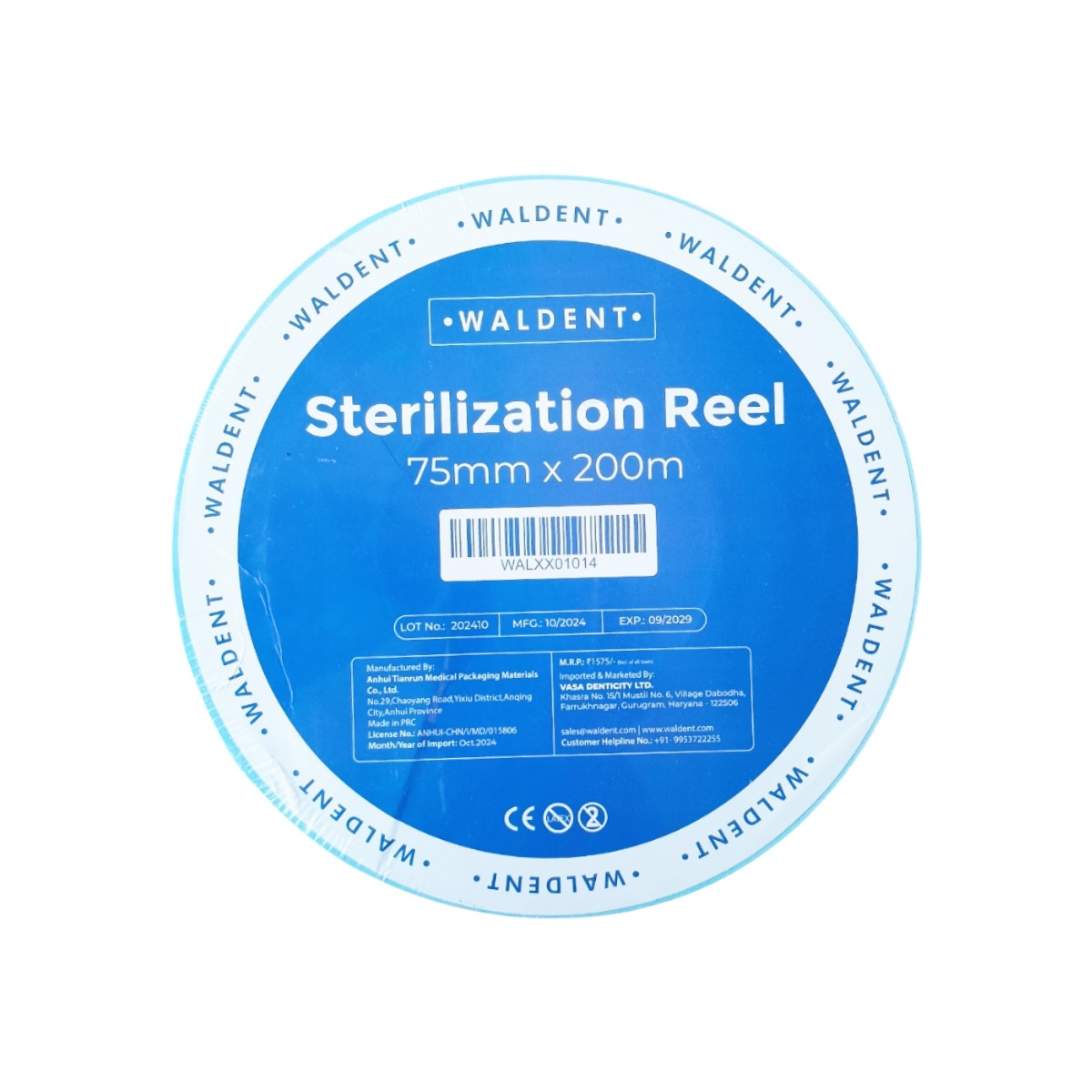 Waldent Sterilization Reels - 75mm