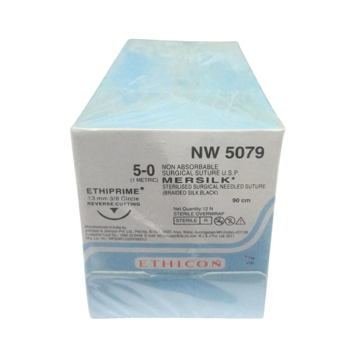 Ethicon Mersilk #5-0 Black Braided Suture