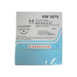Ethicon Mersilk #5-0 Black Braided Suture