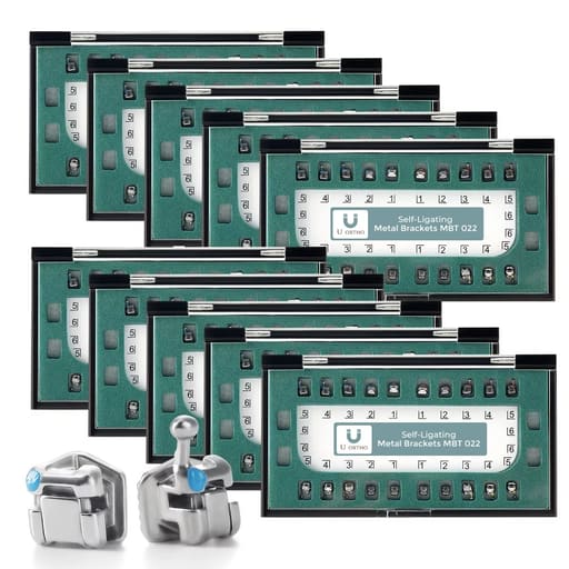 U Ortho Self-Ligating Metal Brackets MBT 022   