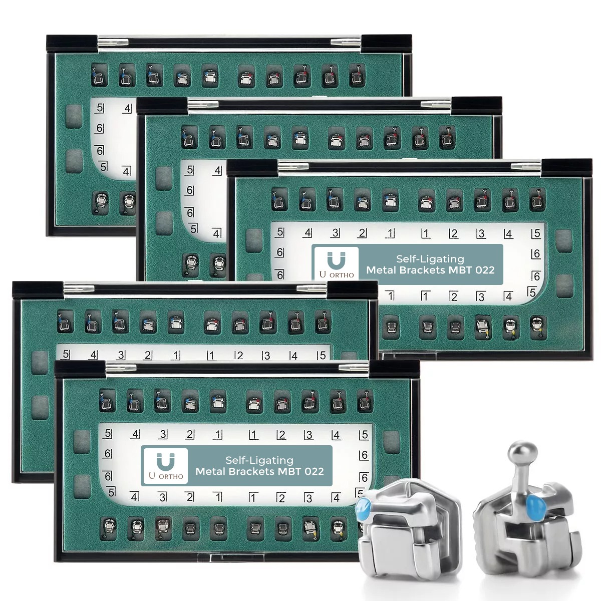 U Ortho Self-Ligating Metal Brackets MBT 022   