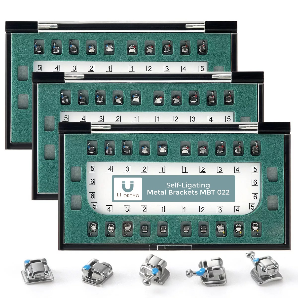 U Ortho Self-Ligating Metal Brackets MBT 022   