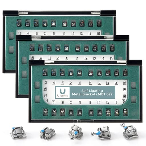 U Ortho Self-Ligating Metal Brackets MBT 022   