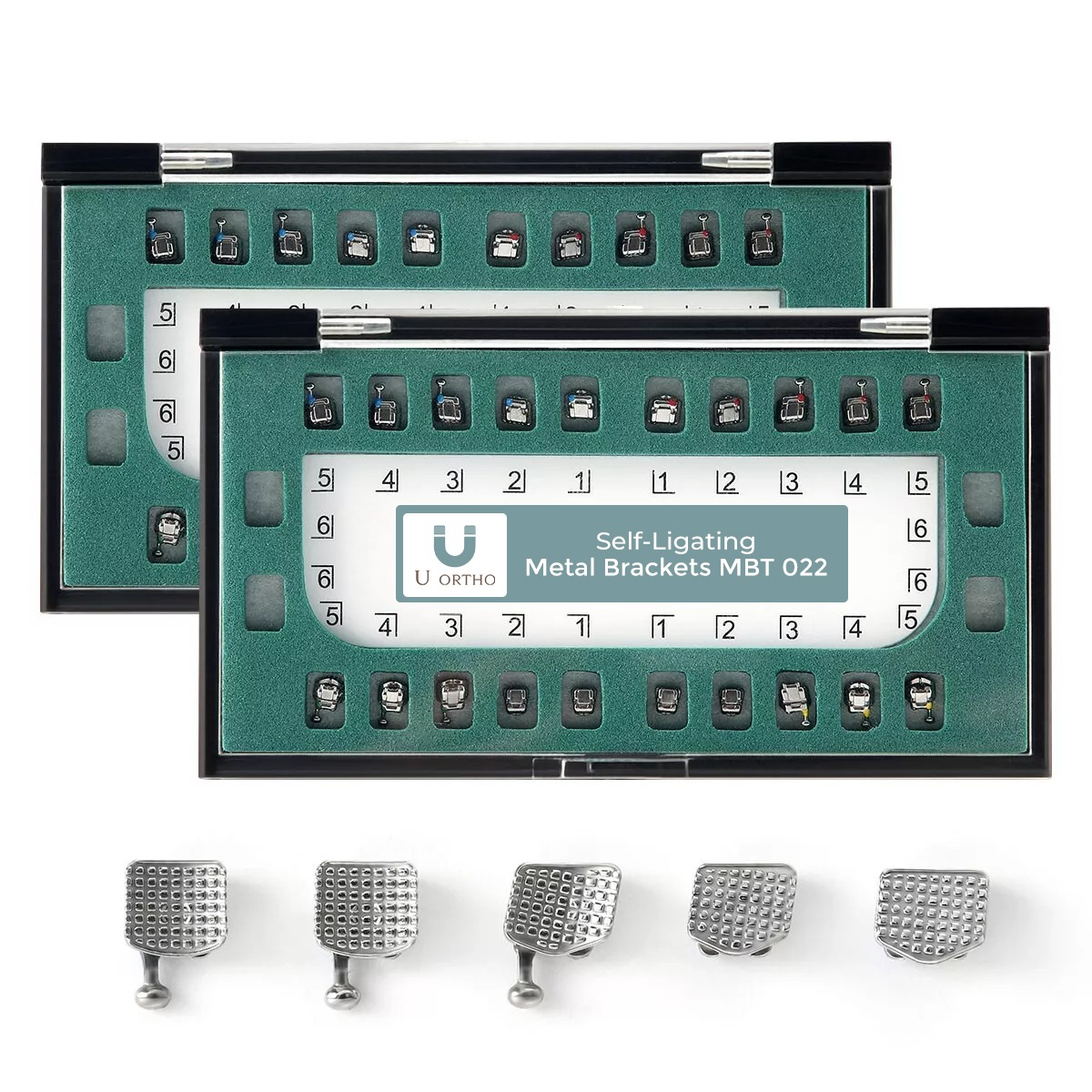 U Ortho Self-Ligating Metal Brackets MBT 022   