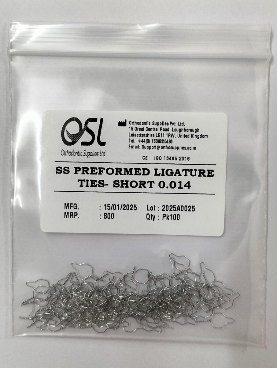 OSL SS Preformed Ligature Ties - Short (Pack Of 100)
