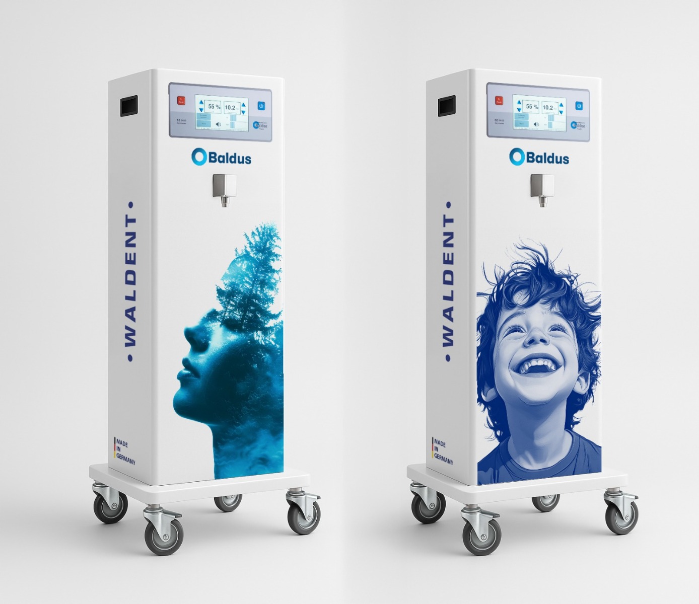 Baldus Touch - 70 Oxygen-Nitrous Oxide Mixer Unit With Encased Cart