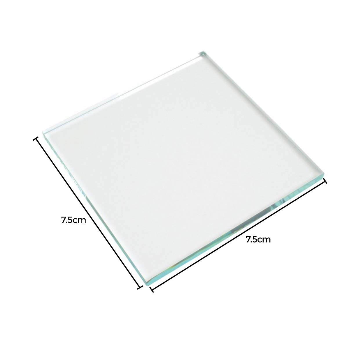 Indian Glass Plate 7.5cm x 7.5cm