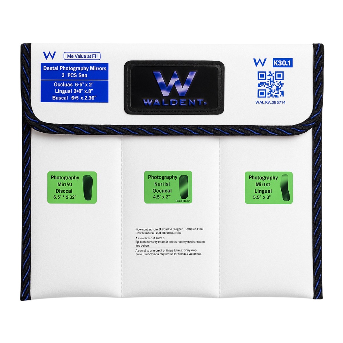 Waldent Photographic Mirror Stainless Steel Set of 3 (K30/1)