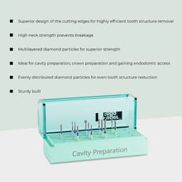 SuperEndo Cavity Preparation Burs Kit (FG Shank - For High-Speed Handpiece Only) - 12