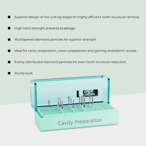 SuperEndo Cavity Preparation Burs Kit (FG Shank - For High-Speed Handpiece Only)
