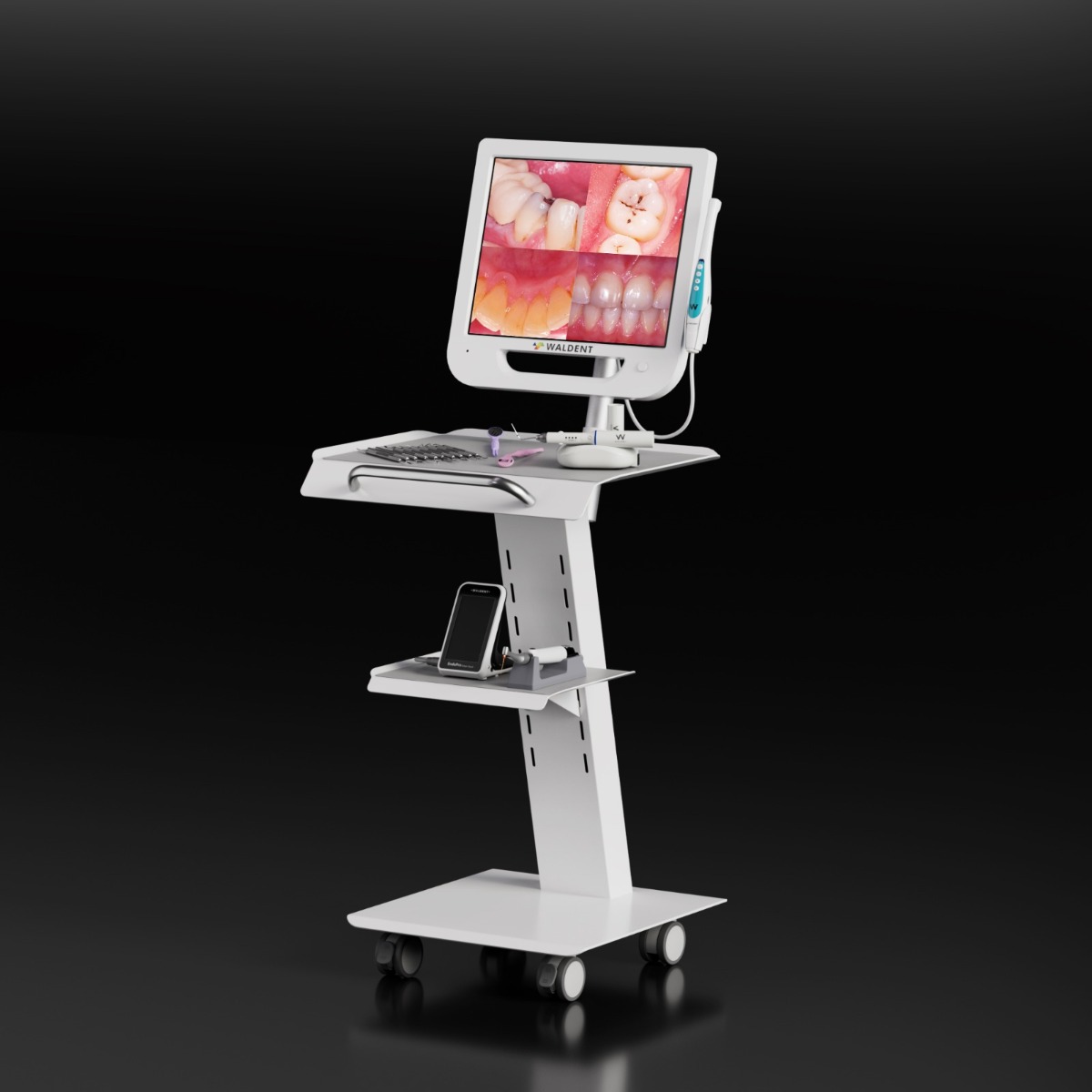 Waldent Heavy-Duty Dental Utility Trolley For Intraoral Camera