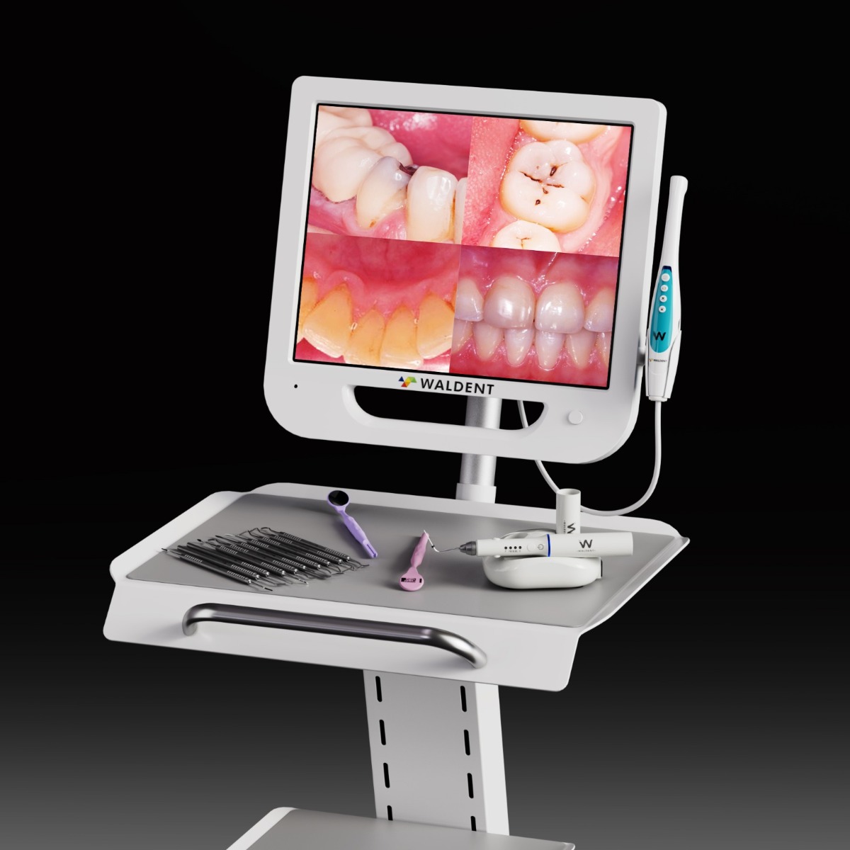 Waldent Heavy-Duty Dental Utility Trolley For Intraoral Camera