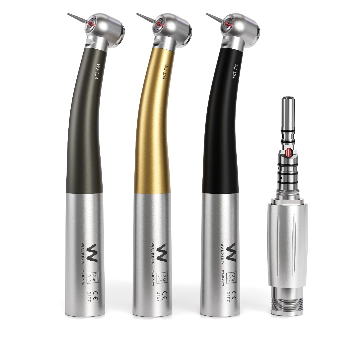 Waldent Quick Coupling Airotor Handpiece Set of 3 (1 Quick Coupling FREE)