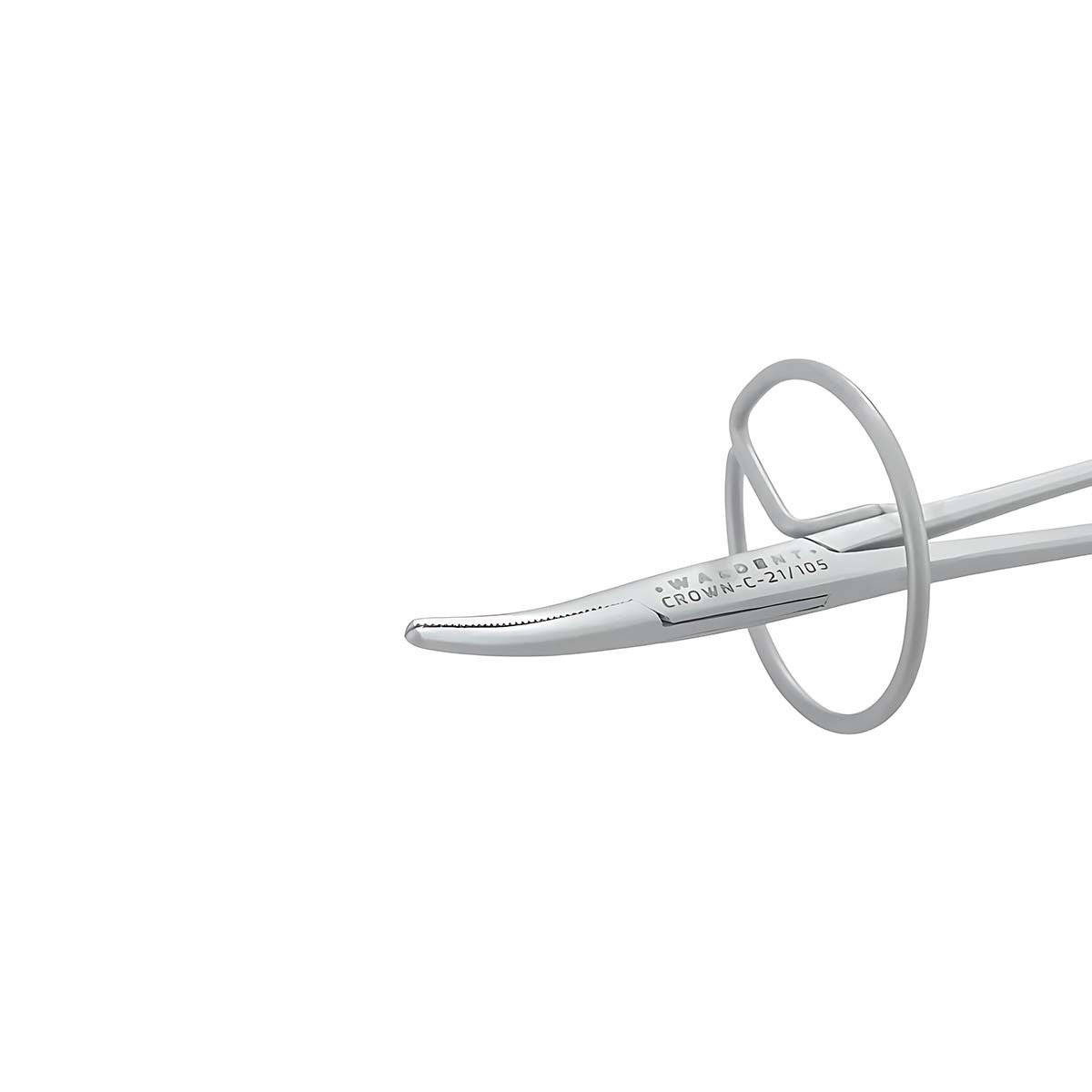 Waldent Crown & Bridge Holding Forceps With Rings - Curved (21/105)