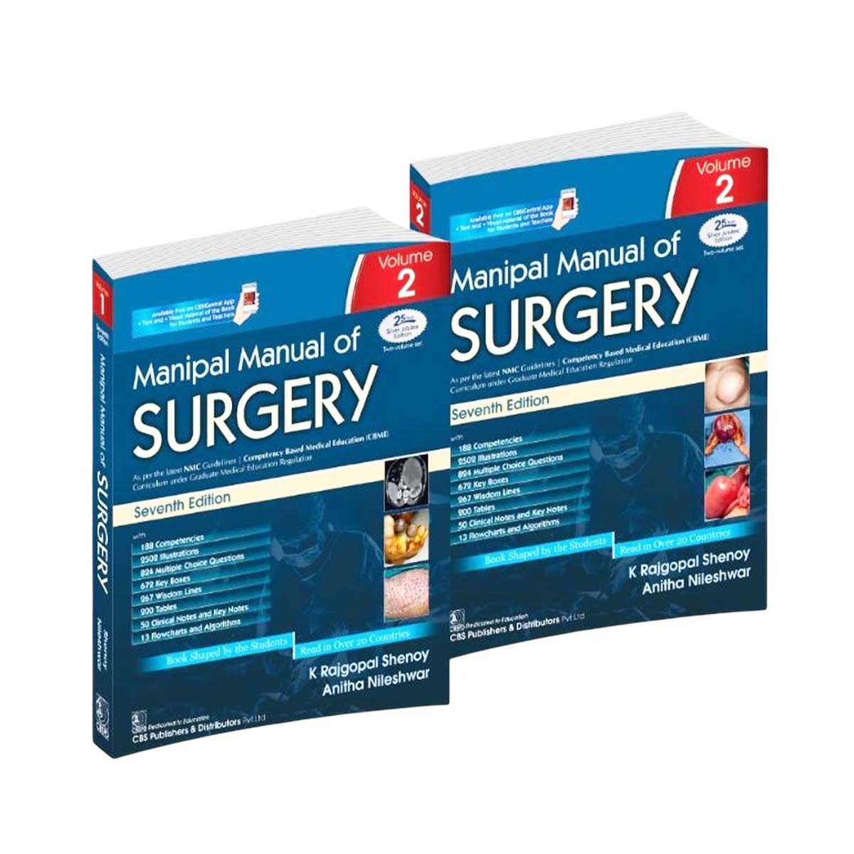 Manipal Manual Of Surgery 2 Volume Set 7th Edition 2025 (ISBN - 385703)