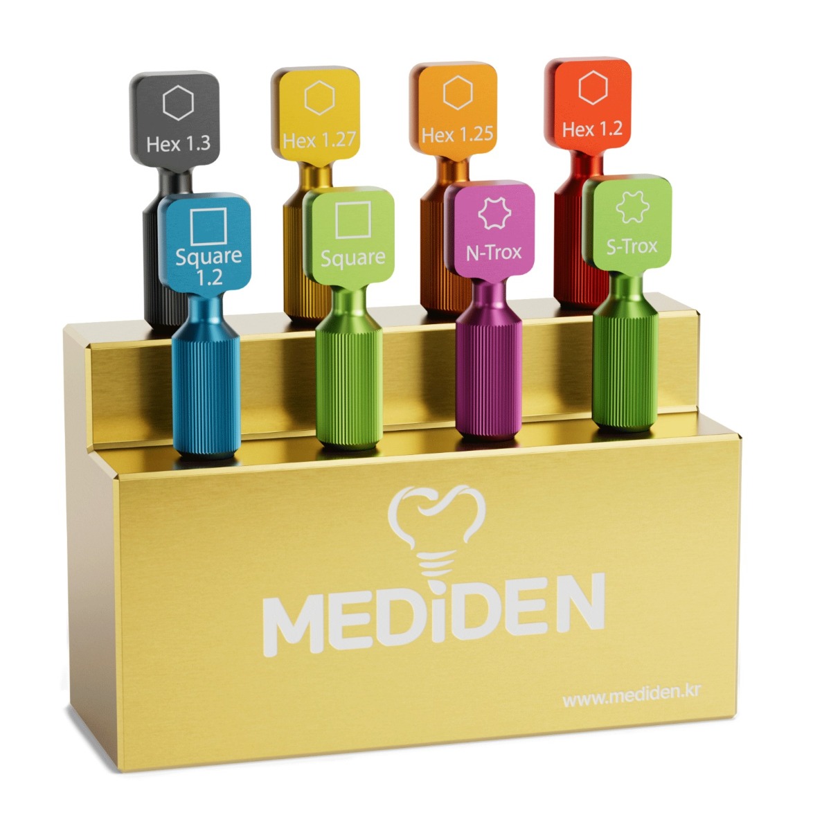Mediden Dental Implant Lab Mini Screw Driver kit With Box (Set of 8 Drivers)