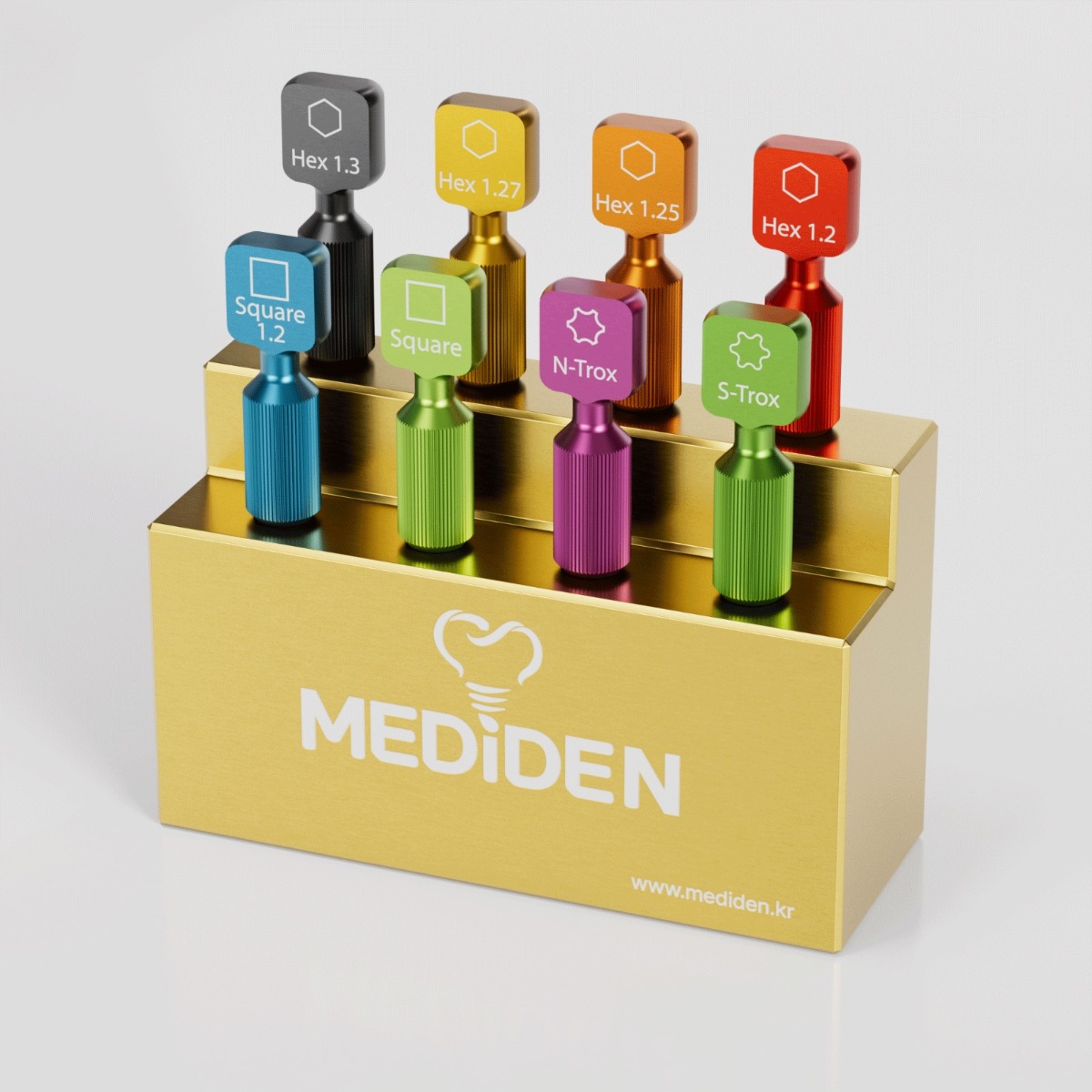 Mediden Dental Implant Lab Mini Screw Driver kit With Box (Set of 8 Drivers)