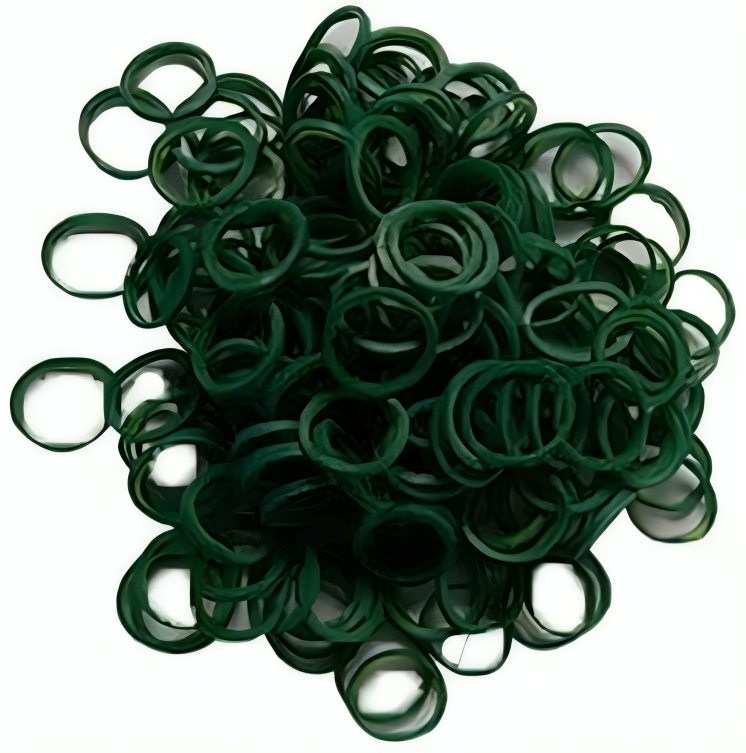 Wonder Colour Elastic Green 5/16 - 3.5 Oz 100 Pcs x 20 Packs - WEC-102B