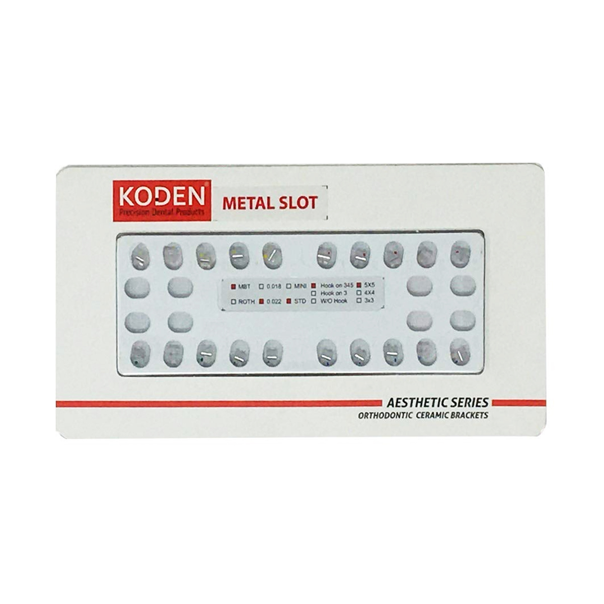 Koden Ceramic MBT Metal Slot Bracket Kits 