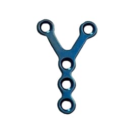 SK Surgicals Titanium Mini Bone Plates Y Shape With Gap - 2mm (5 Holes) 200.580T - 1