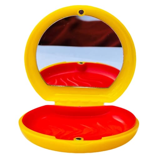 Snow White Aligner Case With Mirror & Removable Base - Yellow